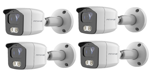 Kamera Amiko Kit 4240, 4x 2 Mpix IP kamera Bullet, POE